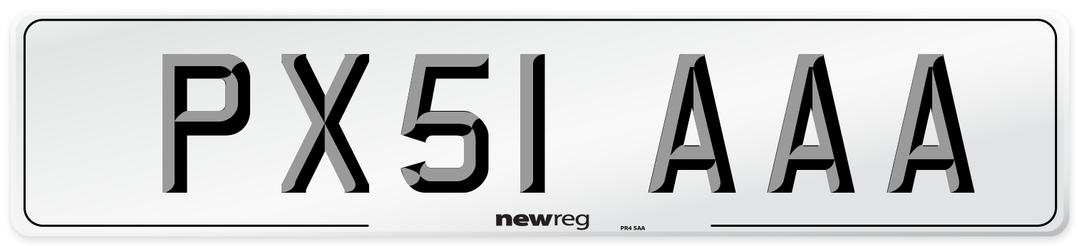 PX51 AAA Number Plate from New Reg